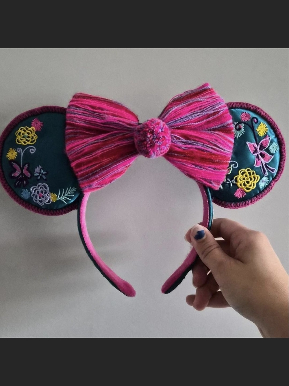 Disney Parks Embroidered Floral Headband Ear Bow Mirabel